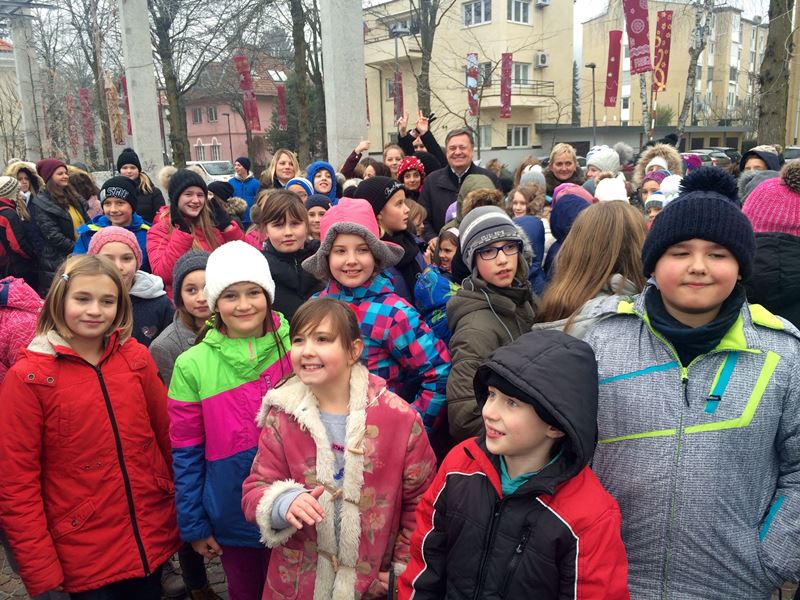 Ogled svetlobnih lampijonov in pozdrav župana – December 2017 v Ljubljani